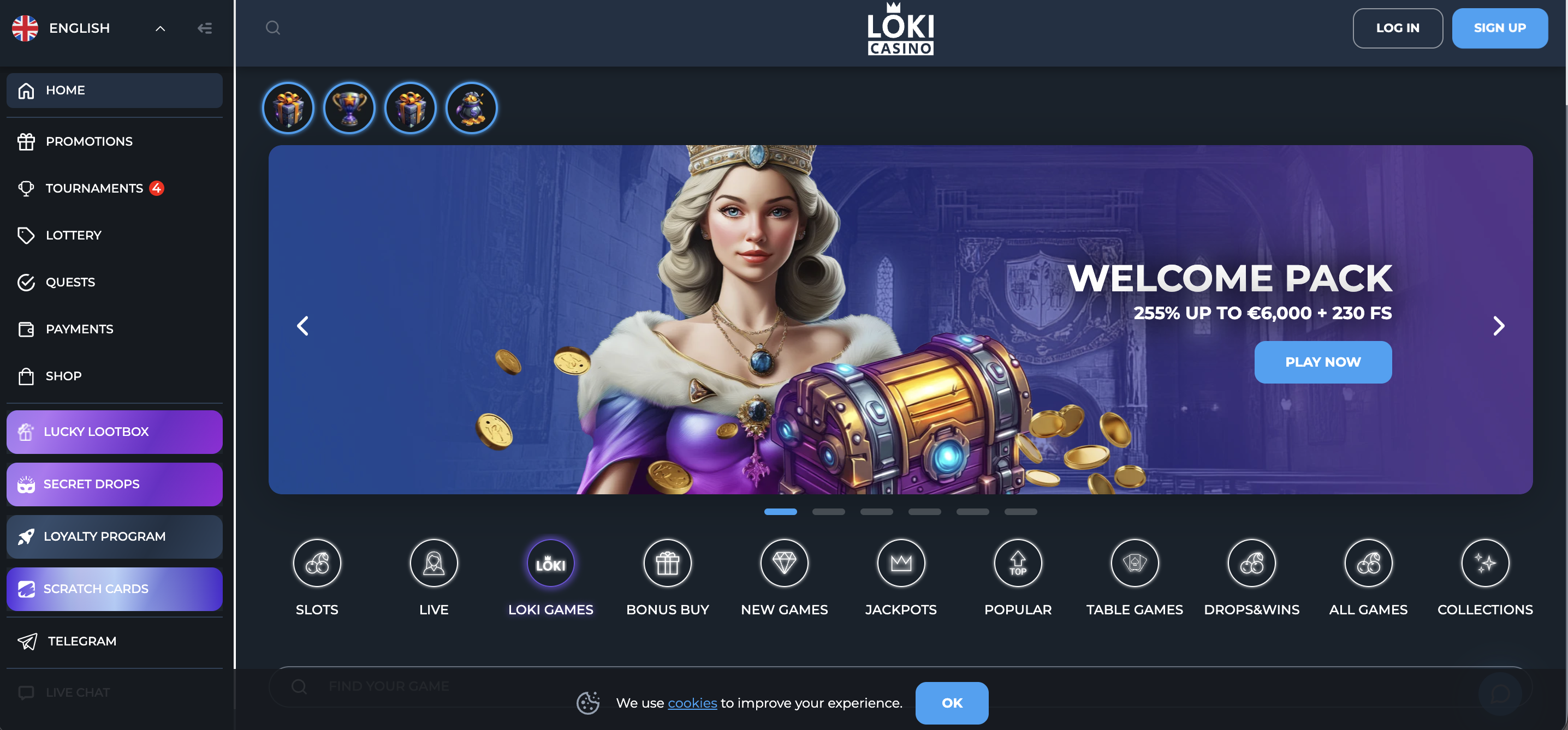 Loki Casino casino screenshot